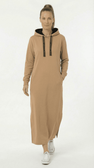 Nora Mikken MARTINA Maxi Hoodie Dress Camel - DAMKLÄDER XS-XXL - 