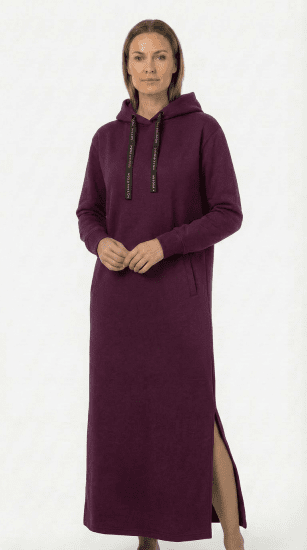 Nora Mikken MARTINA Maxi Hoodie Dress Mauve Wine - DAMKLÄDER XS-XXL - 