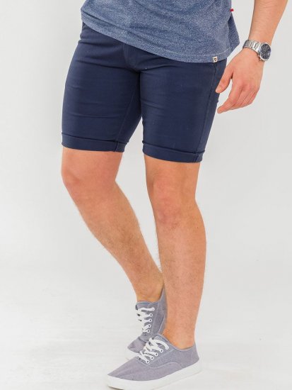 D555 Opala-1 Stretch Chino Shorts Navy - Shorts - Stora shorts W40-W60