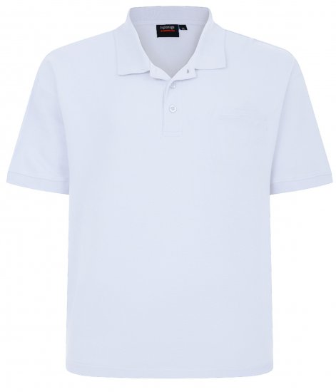 Espionage P074 pikétröja vit - Pikétröjor - Stora pikétröjor - 2XL-8XL