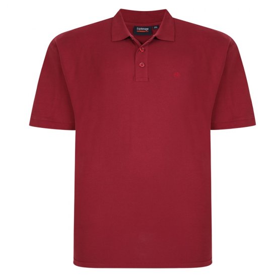 Espionage P074C Kortärmad Piké Vinröd - Pikétröjor - Stora pikétröjor - 2XL-8XL