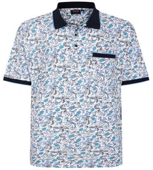 Espionage P224 pikétröja med fågelmönster - Pikétröjor - Stora pikétröjor - 2XL-8XL