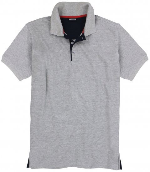 Adamo Pablo Comfort fit Polo Shirt Grey - Pikétröjor - Stora pikétröjor - 2XL-8XL