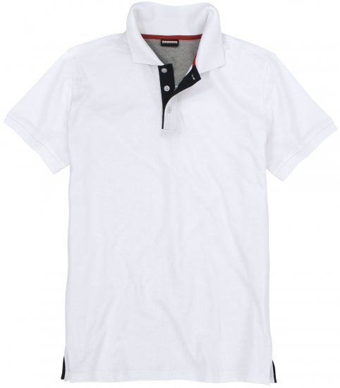 Adamo Pablo Comfort fit Polo Shirt White - Pikétröjor - Stora pikétröjor - 2XL-8XL