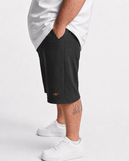 Motley Denim Paris Sweatshorts Charcoal - Mjukisbyxor och -shorts - Mjukisbyxor & Mjukisshorts 2XL-12XL