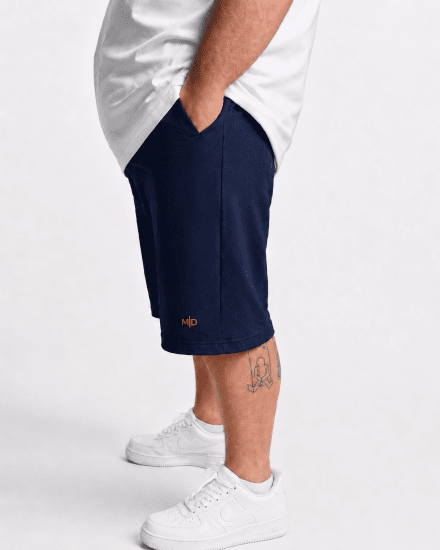 Motley Denim Paris Sweatshorts Navy - Mjukisbyxor och -shorts - Mjukisbyxor & Mjukisshorts 2XL-12XL