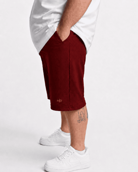 Motley Denim Paris Sweatshorts Red - Mjukisbyxor och -shorts - Mjukisbyxor & Mjukisshorts 2XL-12XL
