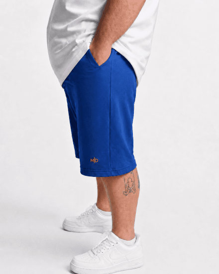 Motley Denim Paris Sweatshorts Royal Blue - Mjukisbyxor och -shorts - Mjukisbyxor & Mjukisshorts 2XL-12XL