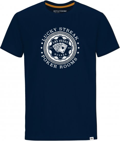Motley Denim QUEENS T-shirt Navy - T-shirts - Stora T-shirts - 2XL-14XL