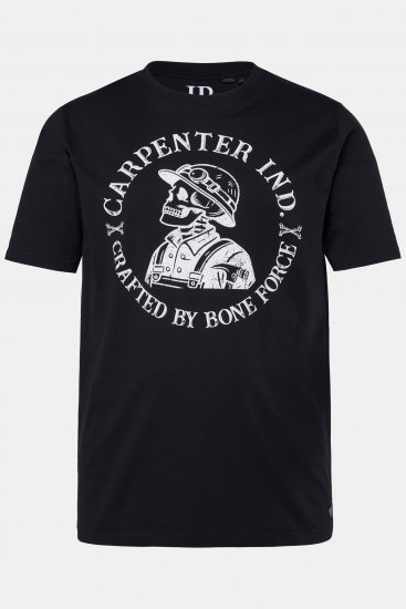 JP1880 T-Shirt Chest Print Bone Force Black - T-shirts - Stora T-shirts - 2XL-14XL