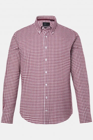 JP1880 Checked Flannel Shirt Long Sleeve Light Red - Skjortor - Stora skjortor - 2XL-8XL