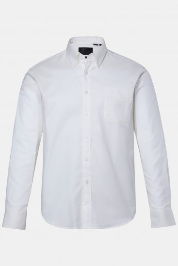 JP1880 Oxford Shirt Flexnamic Long Sleeve Snow White - Skjortor - Stora skjortor - 2XL-8XL