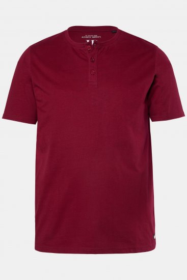 JP1880 Henley Basic T-shirt with Buttons Red - T-shirts - Stora T-shirts - 2XL-14XL