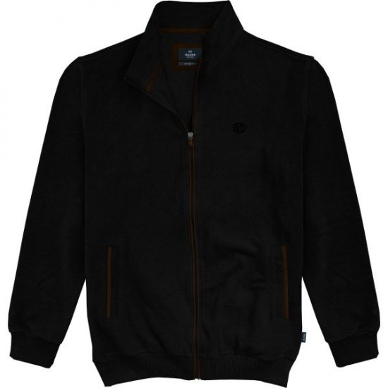 Double Outfitters SEL-1168 Sweatjacka med dragkedja Svart - Tröjor & hoodies - Stora hoodies & tröjor - 2XL-14XL