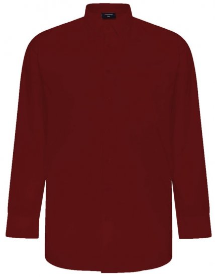 Espionage SH150 långärmad skjorta vinröd - Skjortor - Stora skjortor - 2XL-8XL