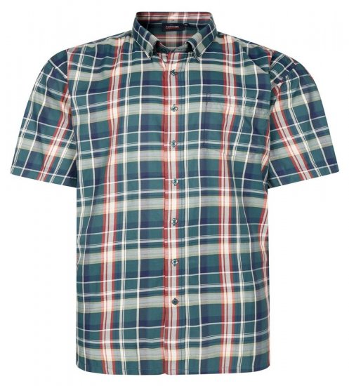 Espionage SH447 Rutig skjorta grön - Skjortor - Stora skjortor - 2XL-8XL