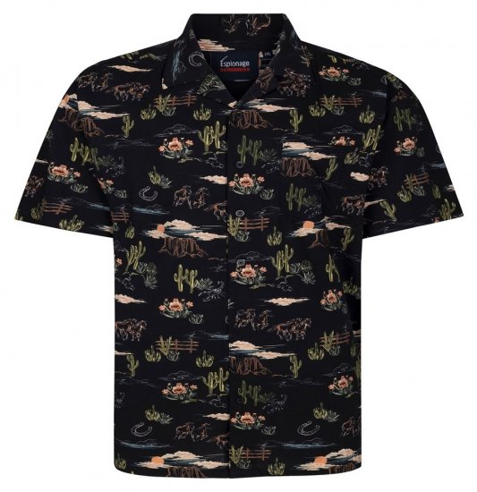 Espionage SH463 Prairie Mönstrad skjorta multi - Skjortor - Stora skjortor - 2XL-8XL