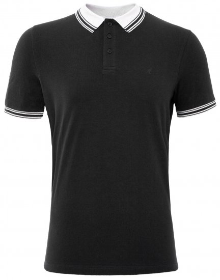 Kangol Shipley Polo Black - Pikétröjor - Stora pikétröjor - 2XL-8XL