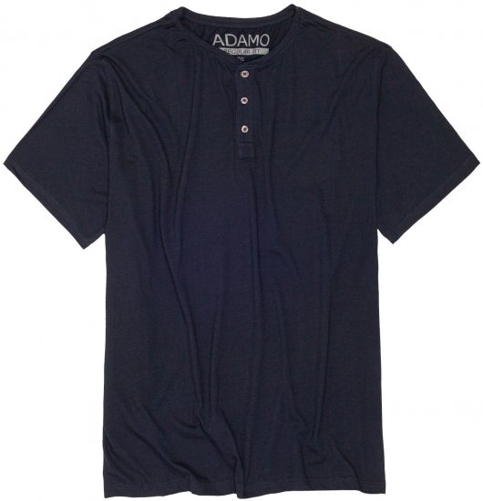 Adamo Silas Regular fit Serafino T-shirt Navy - T-shirts - Stora T-shirts - 2XL-14XL