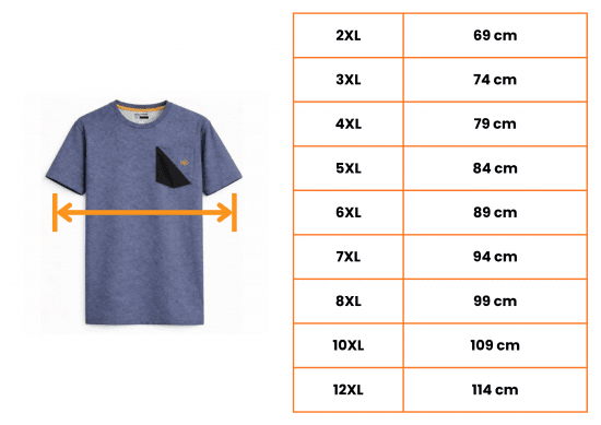 Motley Denim Milan T-shirt Ljus indigo - T-shirts - Stora T-shirts - 2XL-14XL