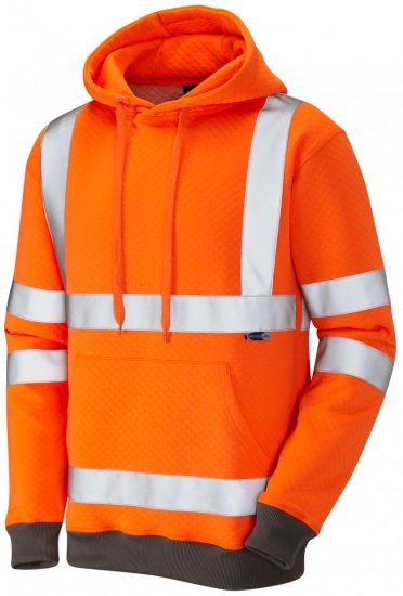 Leo Goodleigh Hooded Sweatshirt Hi-Vis Orange - Arbetskläder - Arbetskläder i stora storlekar