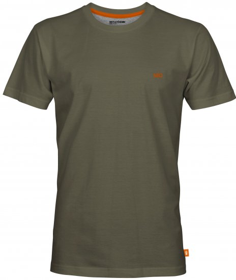 Motley Denim Stockholm T-shirt Dark Khaki - T-shirts - Stora T-shirts - 2XL-14XL