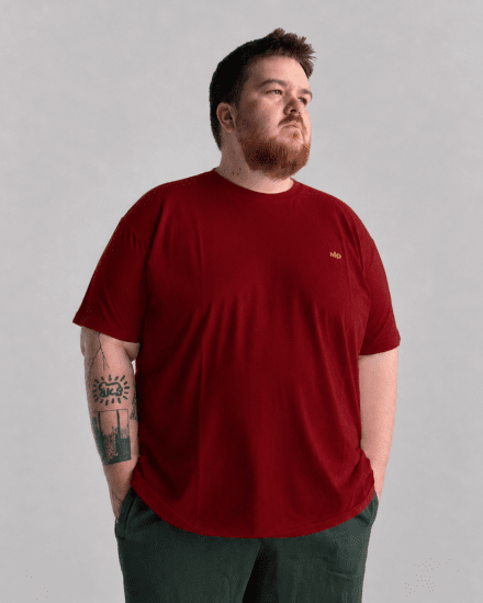 Motley Denim Stockholm T-shirt Red - T-shirts - Stora T-shirts - 2XL-14XL