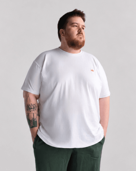 Motley Denim Stockholm T-shirt White - T-shirts - Stora T-shirts - 2XL-14XL
