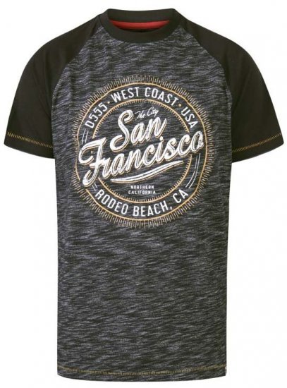 D555 Sunderland San Francisco T-Shirt Black Reno - T-shirts - Stora T-shirts - 2XL-14XL