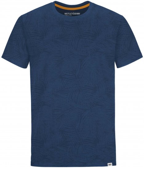 Motley Denim Sutton T-shirt Dark Indigo - T-shirts - Stora T-shirts - 2XL-14XL