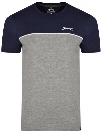Slazenger Tarique T-shirt Navy/Grey - T-shirts - Stora T-shirts - 2XL-14XL