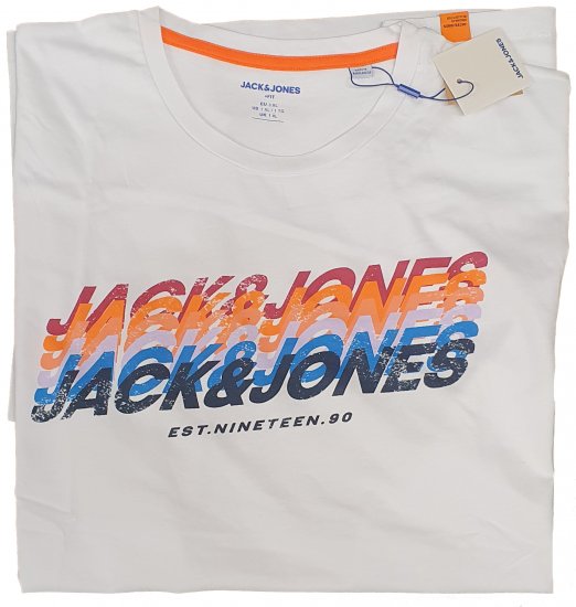 Jack & Jones Tyler T-shirt White - T-shirts - Stora T-shirts - 2XL-8XL
