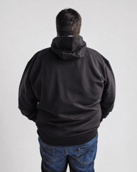 Motley Denim Riga Hoodie Black - Tröjor & hoodies - Stora hoodies & tröjor - 2XL-14XL