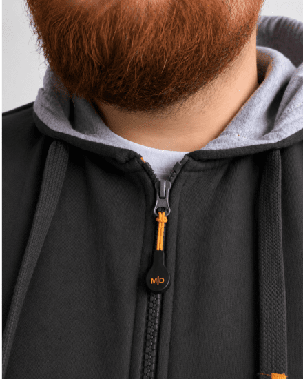 Motley Denim Copenhagen Hoodie Charcoal - Tröjor & hoodies - Stora hoodies & tröjor - 2XL-14XL