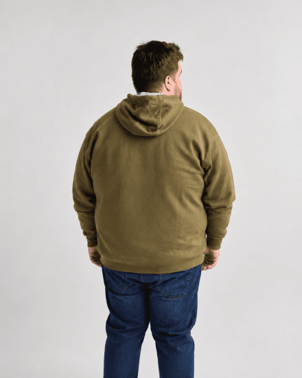 Motley Denim Copenhagen Hoodie Dark Khaki - Tröjor & hoodies - Stora hoodies & tröjor - 2XL-14XL
