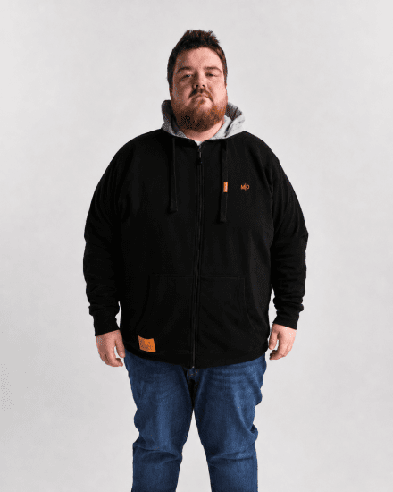 Motley Denim Copenhagen Hoodie Black - Tröjor & hoodies - Stora hoodies & tröjor - 2XL-14XL