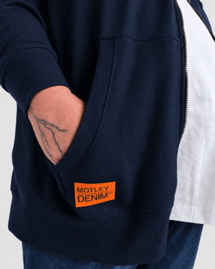 Motley Denim Copenhagen Hoodie Navy - Tröjor & hoodies - Stora hoodies & tröjor - 2XL-14XL