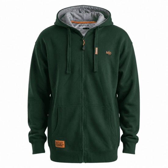 Motley Denim Copenhagen Hoodie Racing Green - Tröjor & hoodies - Stora hoodies & tröjor - 2XL-14XL