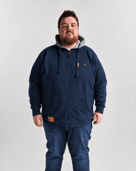 Motley Denim Copenhagen Hoodie Dark Indigo - Tröjor & hoodies - Stora hoodies & tröjor - 2XL-14XL