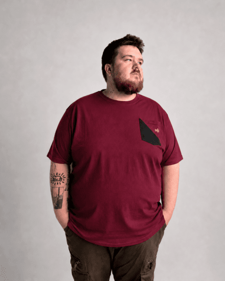 Motley Denim Milan T-shirt Röd - T-shirts - Stora T-shirts - 2XL-14XL