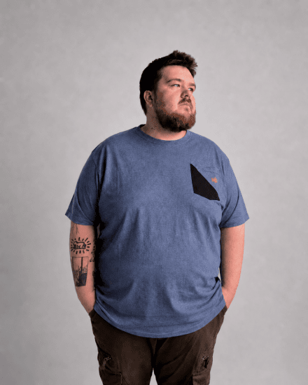Motley Denim Milan T-shirt Ljus indigo - T-shirts - Stora T-shirts - 2XL-14XL