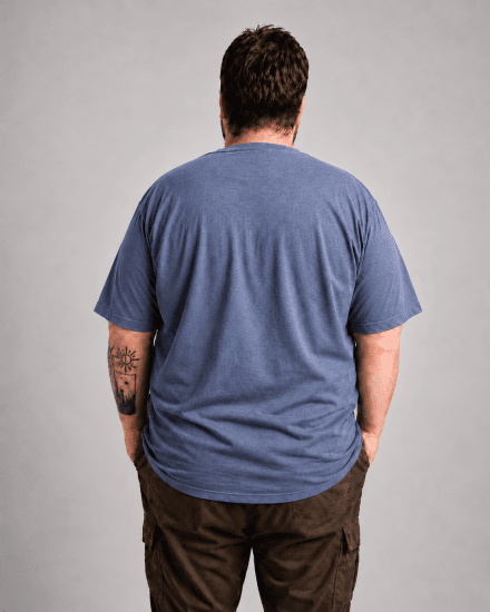 Motley Denim Milan T-shirt Ljus indigo - T-shirts - Stora T-shirts - 2XL-14XL