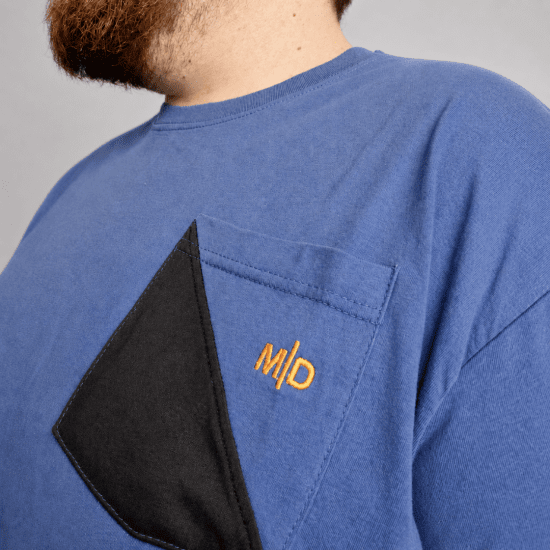 Motley Denim Milan T-shirt Ljus indigo - T-shirts - Stora T-shirts - 2XL-14XL