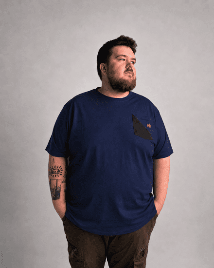 Motley Denim Milan T-shirt Marinblå - T-shirts - Stora T-shirts - 2XL-14XL