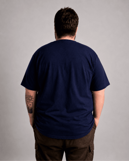 Motley Denim Milan T-shirt Marinblå - T-shirts - Stora T-shirts - 2XL-14XL