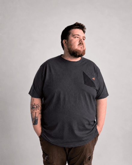 Motley Denim Milan T-shirt Mörkgrå - T-shirts - Stora T-shirts - 2XL-14XL