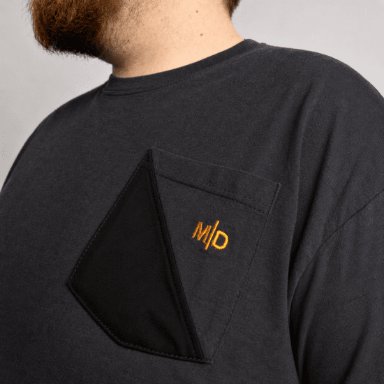 Motley Denim Milan T-shirt Mörkgrå - T-shirts - Stora T-shirts - 2XL-14XL