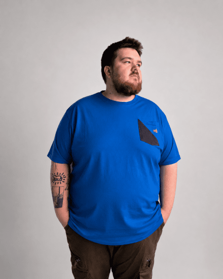 Motley Denim Milan T-shirt Royalblå - T-shirts - Stora T-shirts - 2XL-14XL