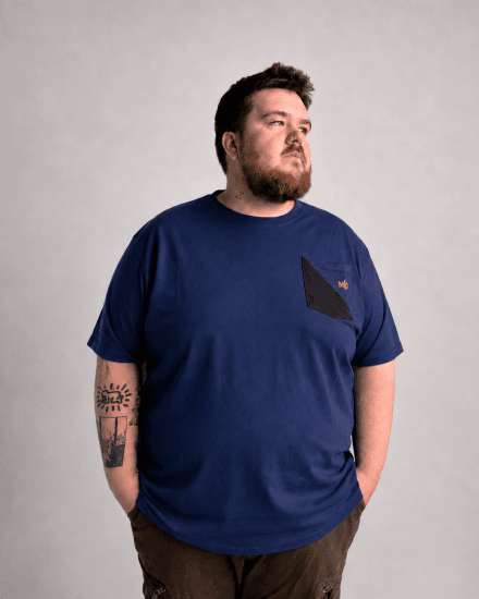 Motley Denim Milan T-shirt Mörk indigo - T-shirts - Stora T-shirts - 2XL-14XL