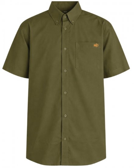Motley Denim Zagreb Kortärmad Skjorta Mörk khaki - Skjortor - Stora skjortor - 2XL-8XL